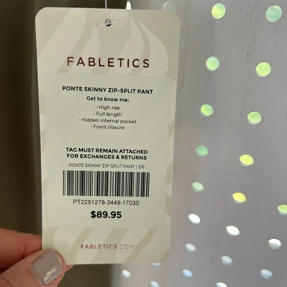 Fabletics Ponte Skinny Zip-Split High Rise Pants - Picture 2 of 7